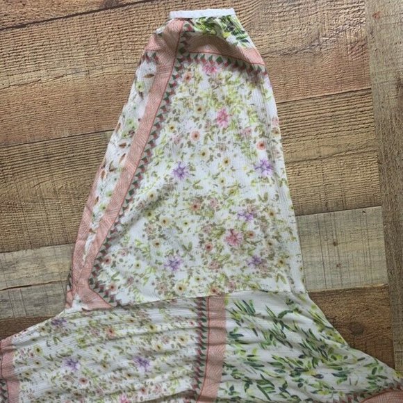 Bl-nk Anthropologie Cardigan Green Pink Open Front - Picture 4 of 7